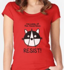 Join the raccoons of the resistance! Resist! Women's Fitted Scoop T-Shirt