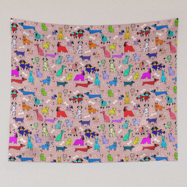 Item preview, Coloured Dogs Pink designed and sold by Kazartcreations.