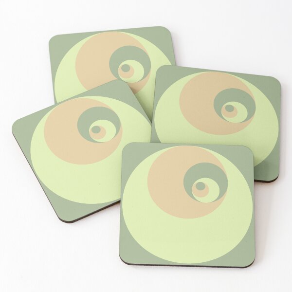 Item preview, Golden Ratio Circle Pattern Sage Green designed and sold by Smart-Arts.