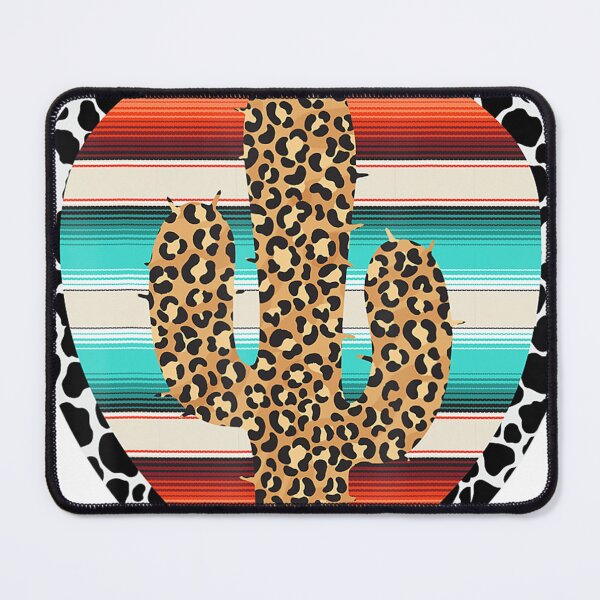 Item preview, Funny Leopard Cactus Serape Cactus Turquoise Cow Print  designed and sold by odervzdarisw.