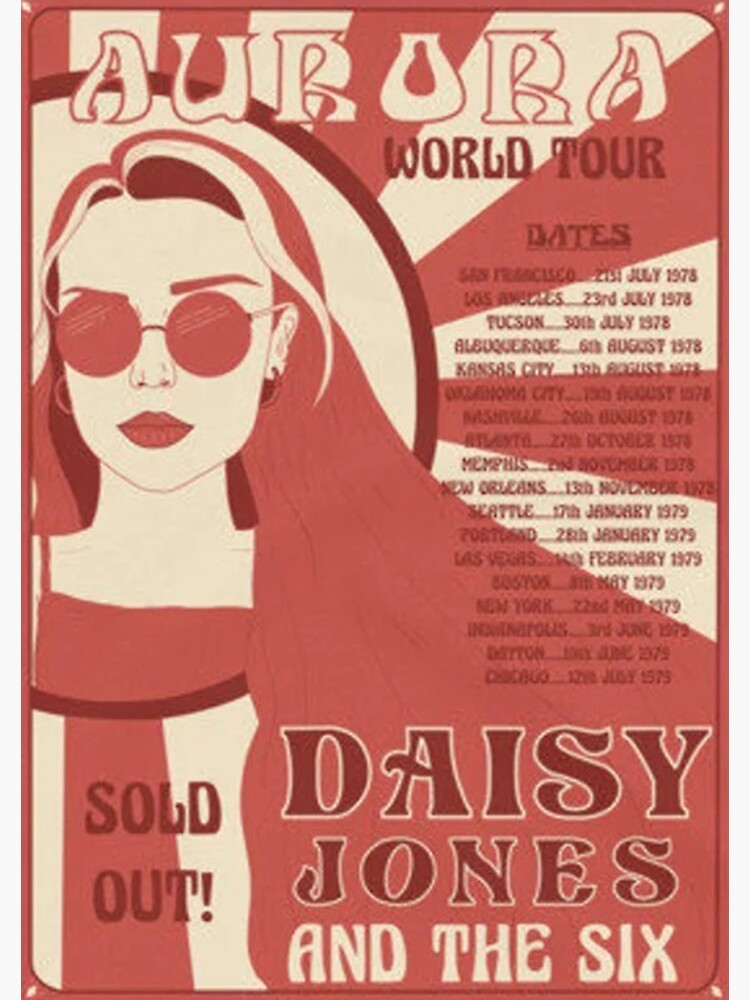 Daisy Jones And The Six Aurora Poster By Hillisross Redbubble