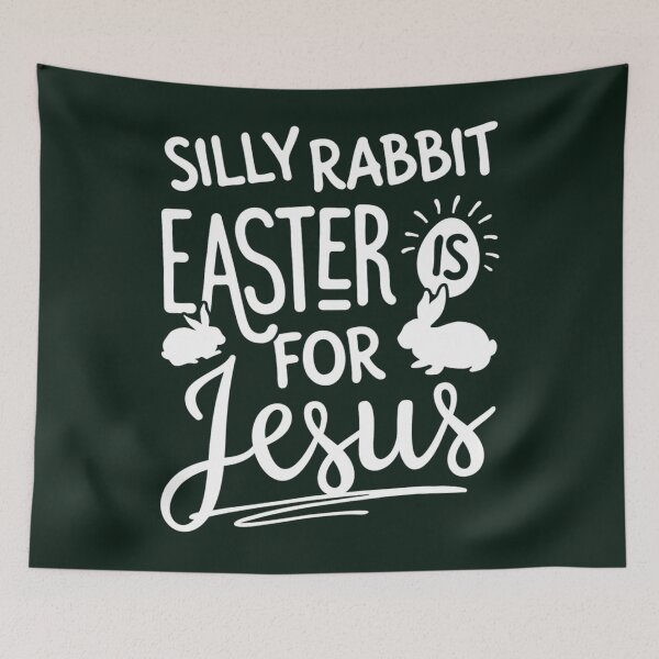 Item preview, Silly Rabbit Easter is for Jesus Christianity Funny Easter Gifts   designed and sold by AlemaArtPrint.