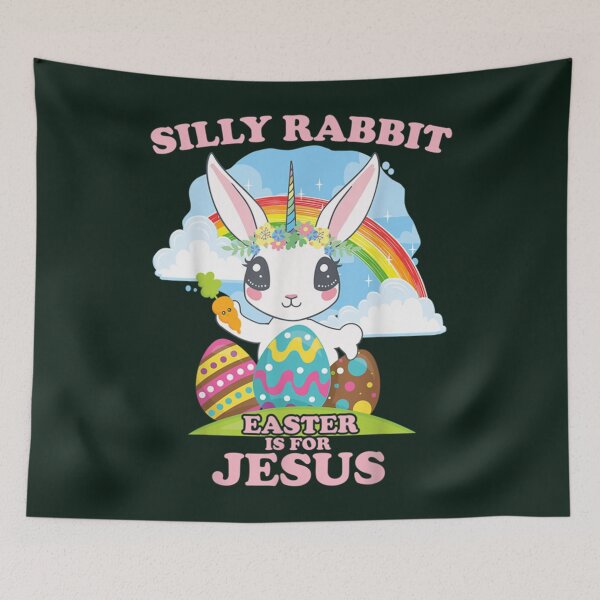Item preview, Silly Rabbit Easter Is for Jesus Christians Bunny Eggs   designed and sold by AlemaArtPrint.