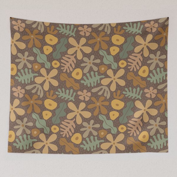 Item preview, Boho Tropicals on Mocha designed and sold by latheandquill.