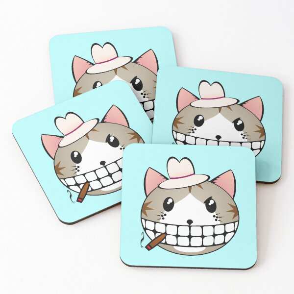 Item preview, Gangster Kitty - Grey Tabby Tuxie designed and sold by RawSunArt.