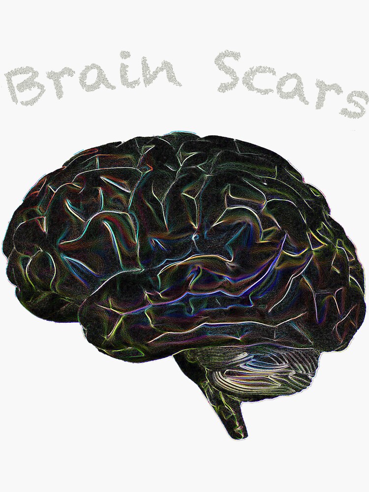 "Brain Scars Single Art" Sticker by jcarpentermusic Redbubble