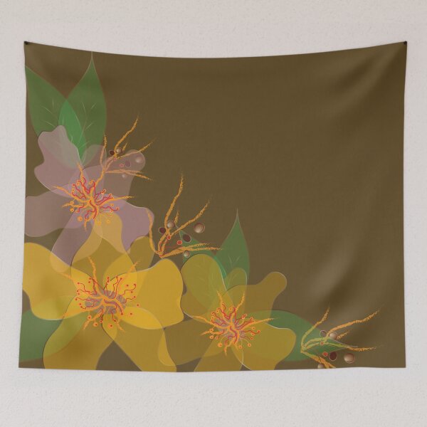 Item preview, Delicate Flowers Brown designed and sold by ChantalDesign.