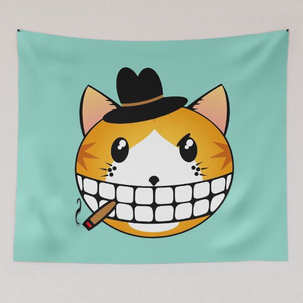 Item preview, Gangster Kitty - Ginger Tabby Tuxie designed and sold by RawSunArt.