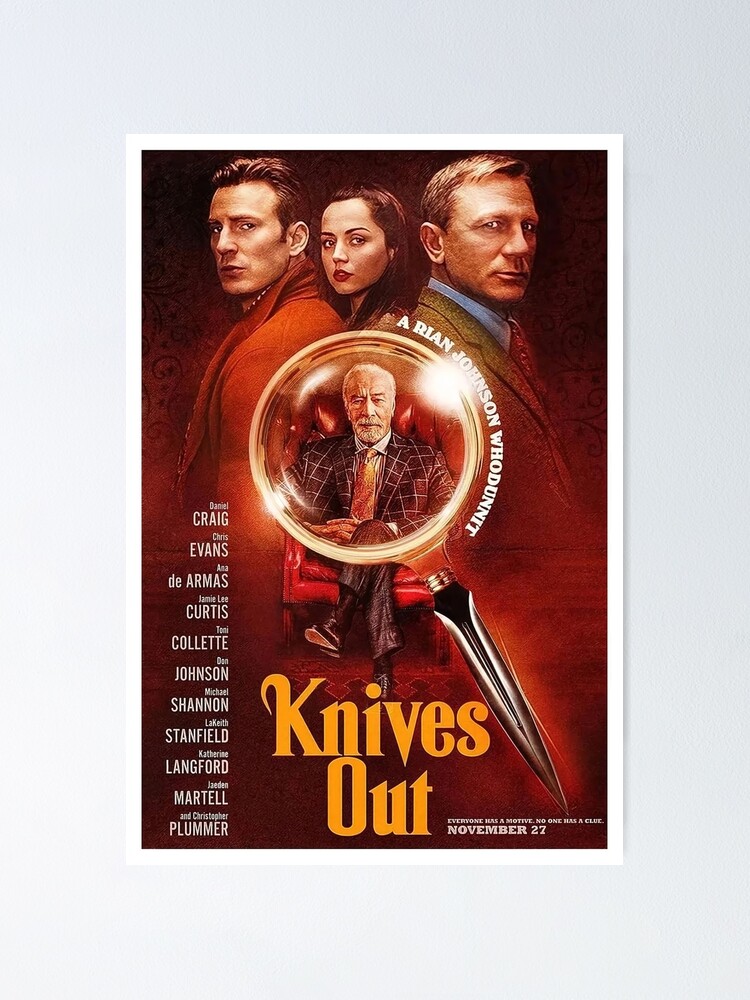 "Knives Out Cast Characters" Poster for Sale by amymullinsML Redbubble