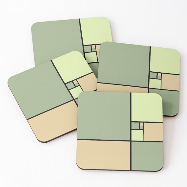 Item preview, Golden Ratio Squares Sage Green designed and sold by Smart-Arts.