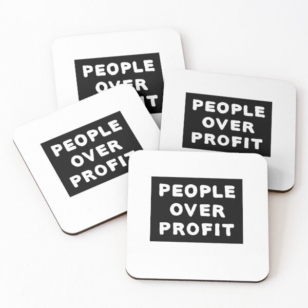 Item preview, People Over Profit Black Background designed and sold by HeyGoAway.
