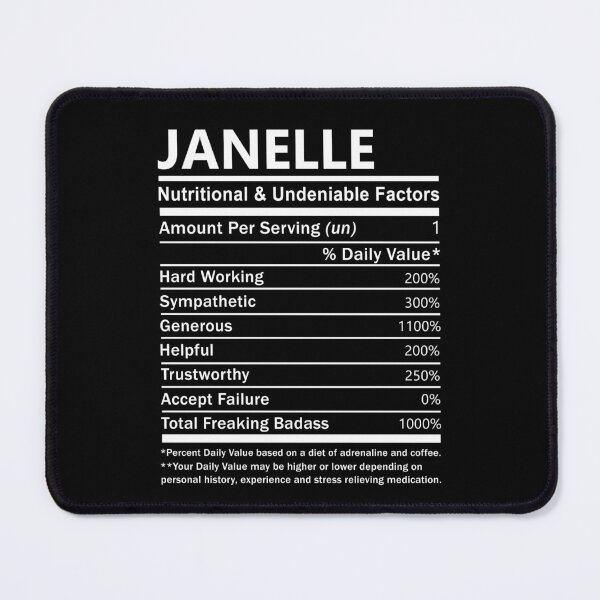 Item preview, Janelle Name T Shirt - Janelle Nutritional And Undeniable Factors Gift Item Tee designed and sold by jazminprin.