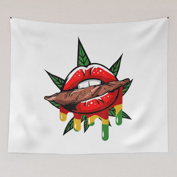 Item preview, Lips Sexy Smoking Cigar Weed Cannabis Marijuana 420 Stoner designed and sold by Chad6438.