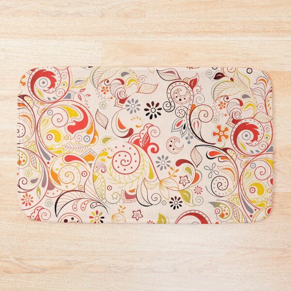 Item preview, Joyful Floral Pattern In Orange Yellow Colored designed and sold by risingrocket.