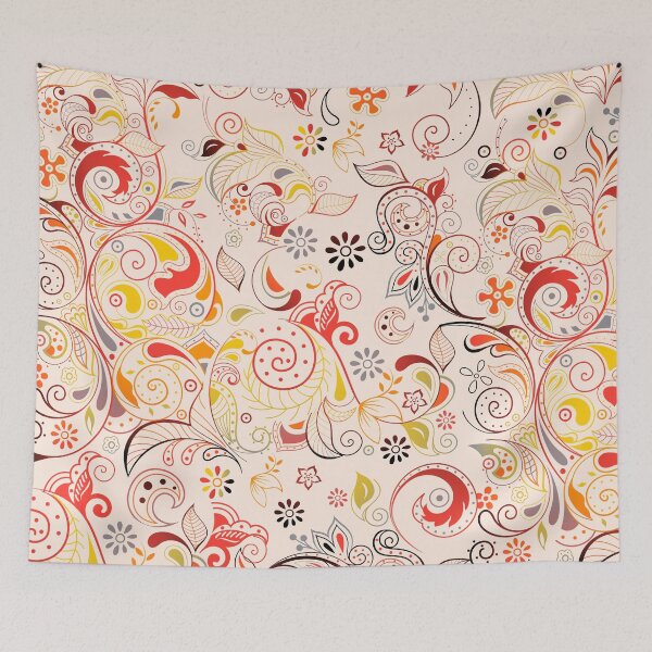 Item preview, Joyful Floral Pattern In Orange Yellow Colored designed and sold by risingrocket.