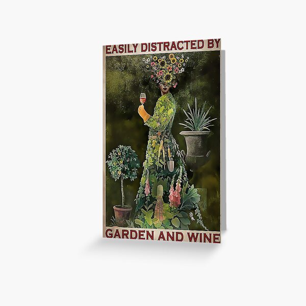 Item preview, Gardening Easily Distracted By Garden And Wine designed and sold by terova9393.