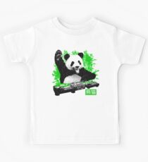 DJ Panda (Vintage Distressed-Look) Kinder T-Shirt