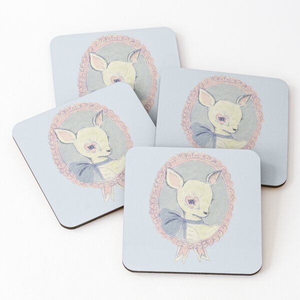 Item preview, heart-eyed lamb in mirror designed and sold by indie cottage.