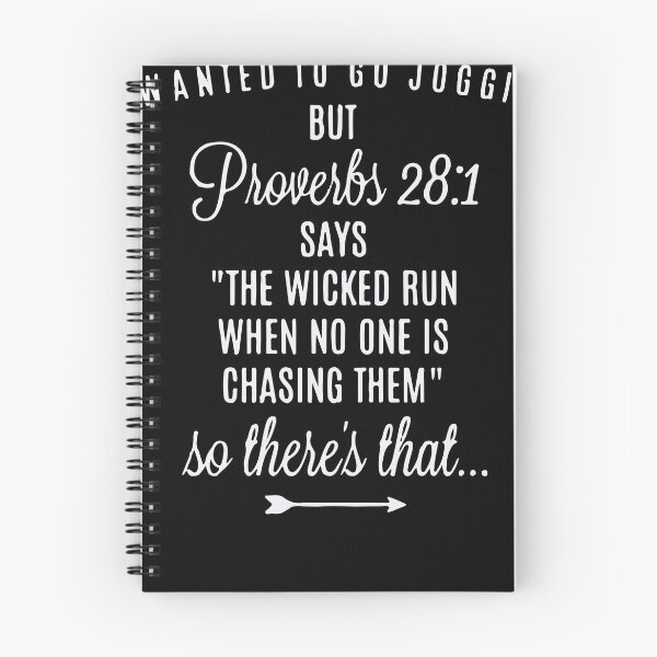 Item preview, I Wanted To Go Jogging But Proverbs 28-1 Funny Quote designed and sold by michellexkelly.