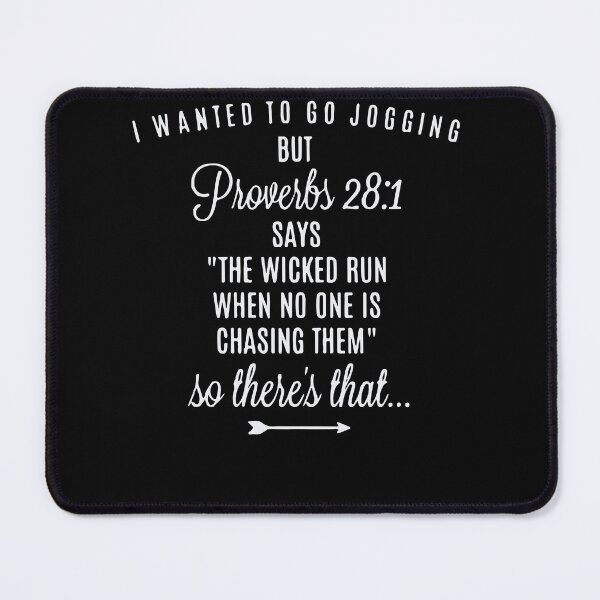 Item preview, I Wanted To Go Jogging But Proverbs 28-1 Funny Quote designed and sold by michellexkelly.