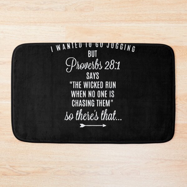 Item preview, I Wanted To Go Jogging But Proverbs 28-1 Funny Quote designed and sold by michellexkelly.