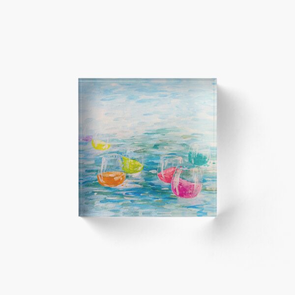 Law of Gravity Acrylic Block