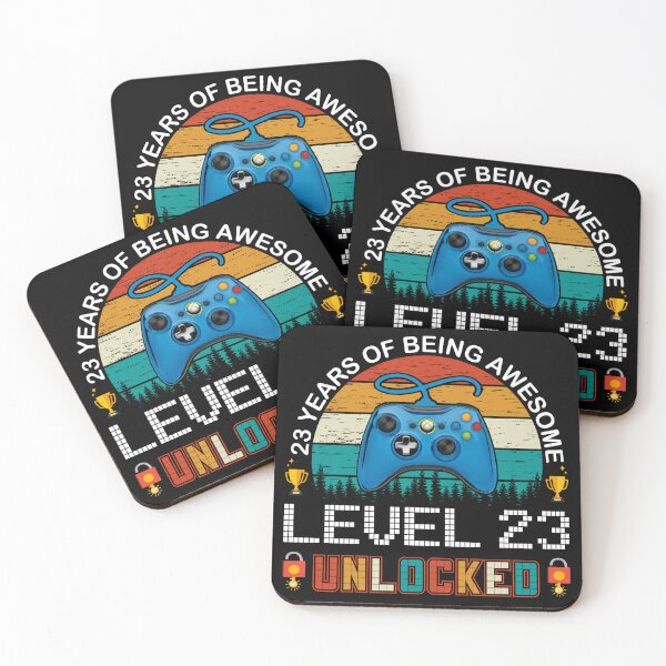 Item preview, 23 Years Of Being Awesome Level 23 Unlocked Gamer designed and sold by PansyBoyd.