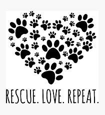 Rescue. Love. Repeat. Photographic Print