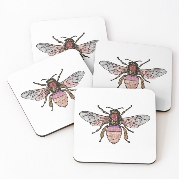Item preview, Glitter bee – pink tones designed and sold by Lolly's Lane Shoppe.