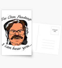 YES CLEM FANDANGO! - Toast of London Postcards