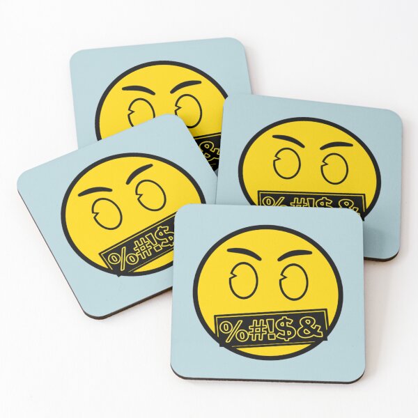 Item preview, Angry Face with symbols on mouth   designed and sold by brendonlantern.