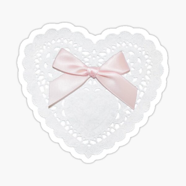 Coquette Ribbon Bow Pink Sticker for Sale by Anett Vaysberg