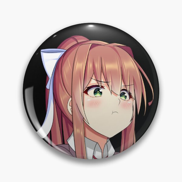 Item preview, Monika Cute Kawaii Anime Girl Pouting designed and sold by Kawaiifu69.