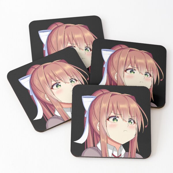 Item preview, Monika Cute Kawaii Anime Girl Pouting designed and sold by Kawaiifu69.