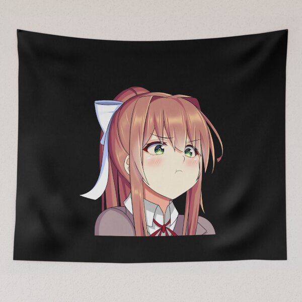 Item preview, Monika Cute Kawaii Anime Girl Pouting designed and sold by Kawaiifu69.