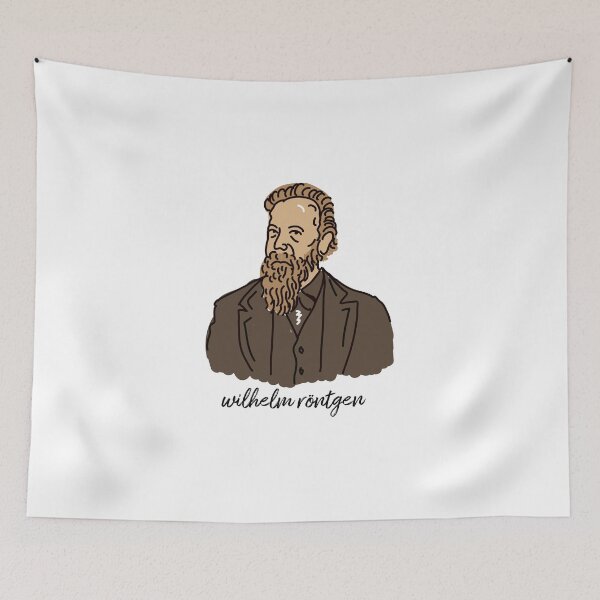 Item preview, Wilhelm Roentgen (1845-1923) German physicist poster | x-ray t-shirt  designed and sold by KARTICK DUTTA.