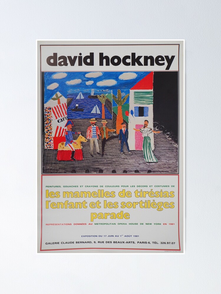 Vintage David Hockney Museum for Moderne Kunst Exhibition Poster (1987,  Framed)