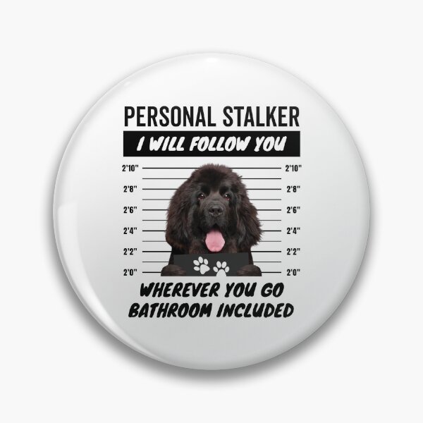 Item preview, Personal Stalker Dog – Black Newfoundland Dog designed and sold by More Cute Dogs.