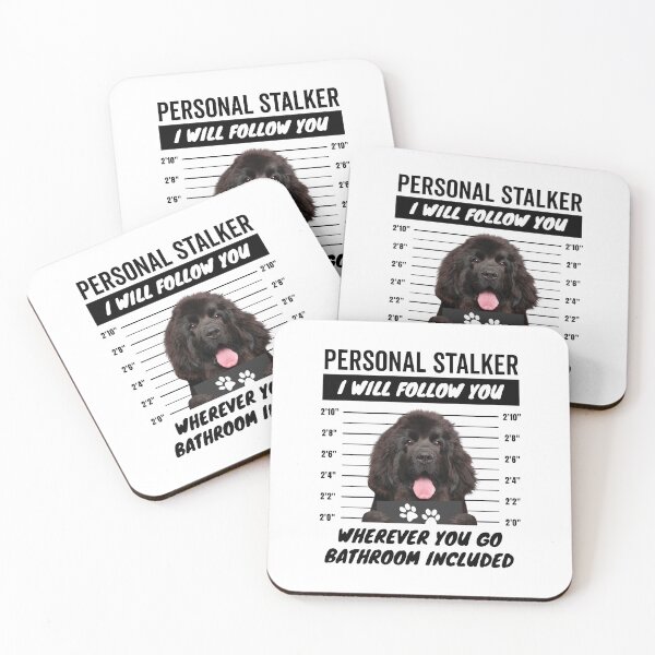 Item preview, Personal Stalker Dog – Black Newfoundland Dog designed and sold by More Cute Dogs.