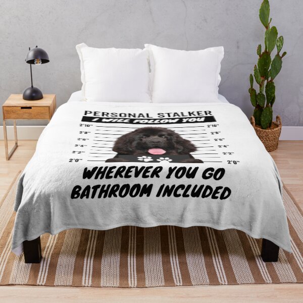 Item preview, Personal Stalker Dog – Black Newfoundland Dog designed and sold by More Cute Dogs.