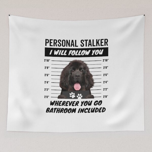 Item preview, Personal Stalker Dog – Black Newfoundland Dog designed and sold by More Cute Dogs.