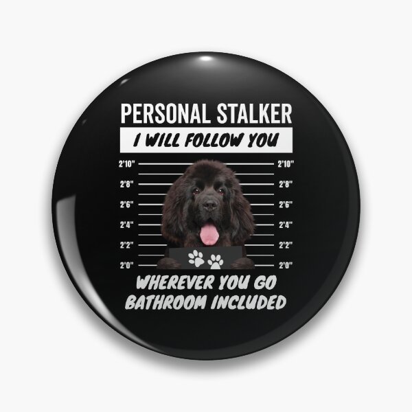 Item preview, Personal Stalker Dog – Black Newfoundland Dog designed and sold by More Cute Dogs.