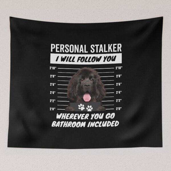 Item preview, Personal Stalker Dog – Black Newfoundland Dog designed and sold by More Cute Dogs.