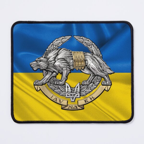 Item preview, Ukrainian Special Operations Forces - SSO ZSU Emblem over Flag of Ukraine designed and sold by Serge Averbukh Art Studio.