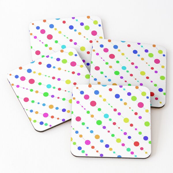 Item preview, Multicolored Dots On Colorful Lines Pattern designed and sold by risingrocket.