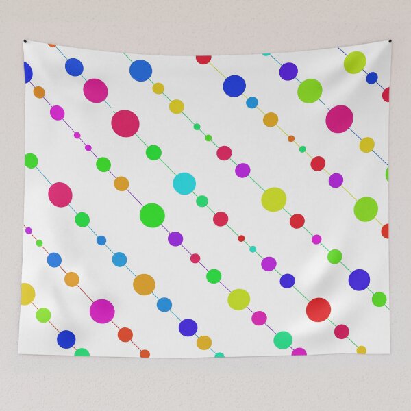 Item preview, Multicolored Dots On Colorful Lines Pattern designed and sold by risingrocket.