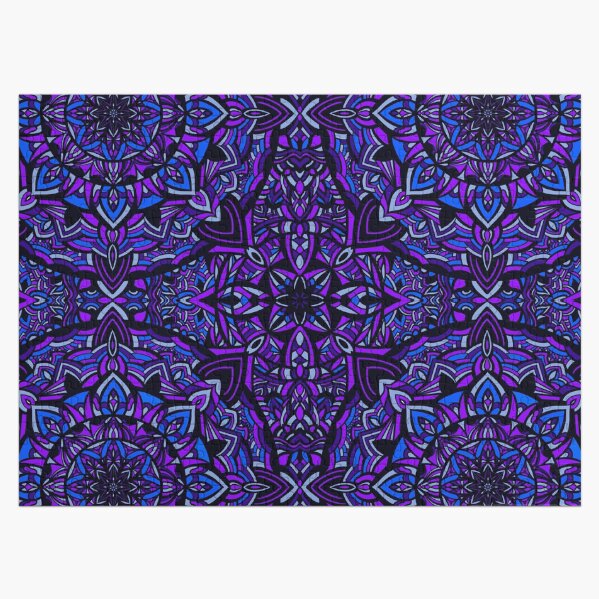 Deep Night’s Wandering - Blue & Purple Mandala Jigsaw Puzzle