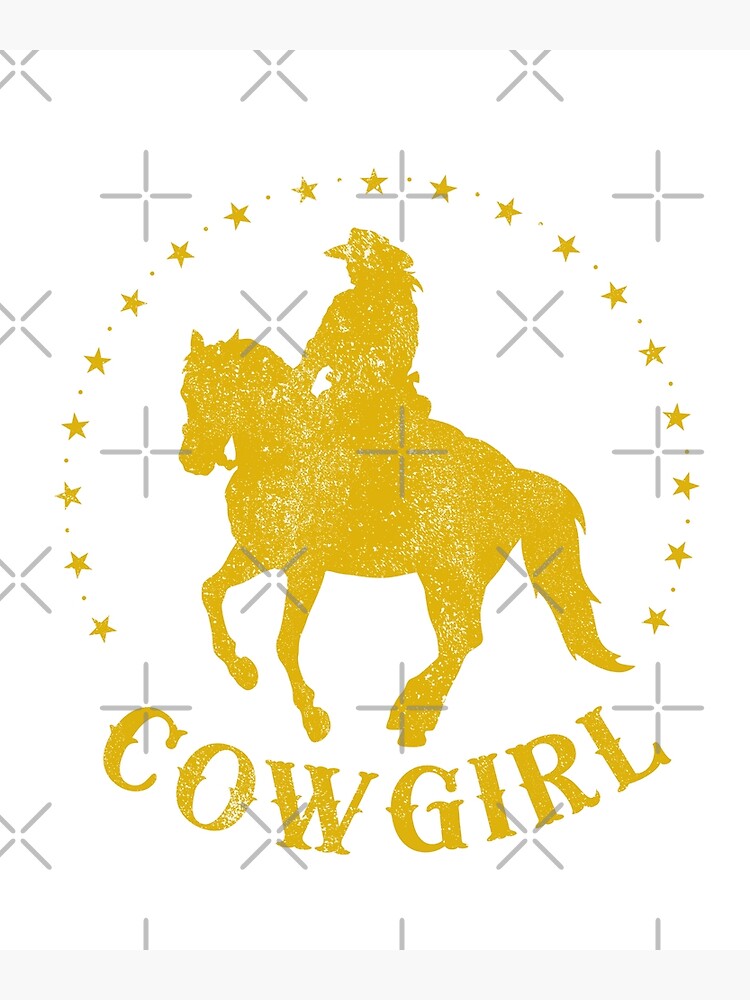 "Cowgirl Horse Riding Rodeo Western Girl" Poster for Sale by TM