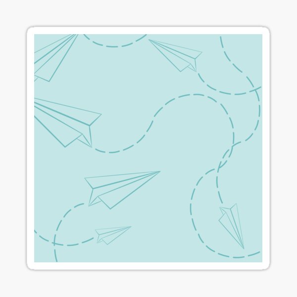 "Blue Paper Airplanes" Sticker by chayseholden Redbubble