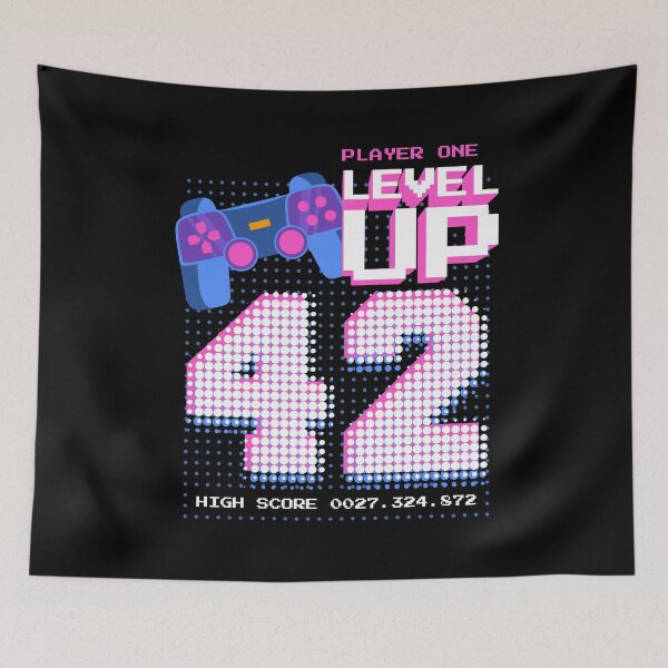 Item preview, Player One Level Up 42 designed and sold by patternprint1.